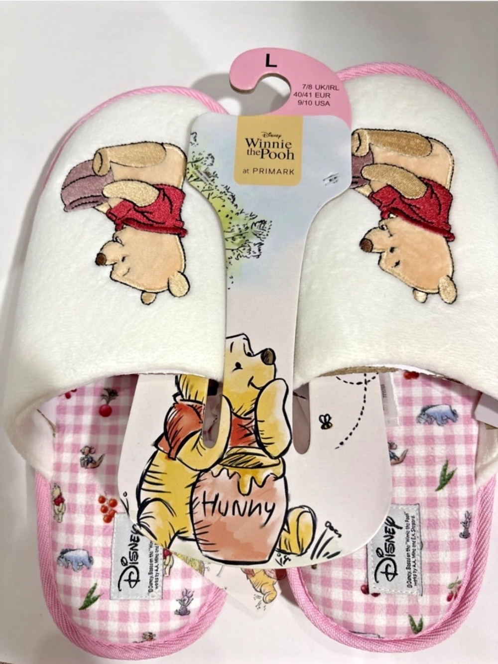 Disney x Primark Winnie the Pooh's Farm Mule Slippers US L 9-10 UK 7-8 NWT